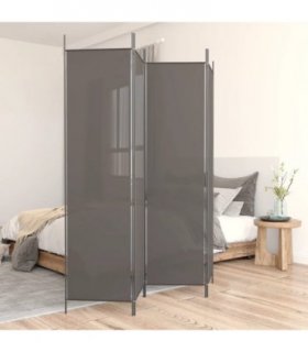 vidaXL 4-Panel Room Divider Anthracite 200x220 cm Fabric — Size: 200 x 220 cm