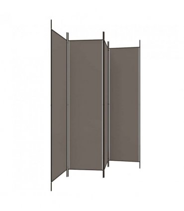 vidaXL 4-Panel Room Divider Anthracite 200x220 cm Fabric — Size: 200 x 220 cm