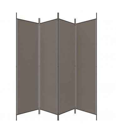 vidaXL 4-Panel Room Divider Anthracite 200x220 cm Fabric — Size: 200 x 220 cm
