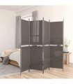 vidaXL 4-Panel Room Divider Anthracite 200x200 cm Fabric — Size: 200 x 200 cm — V0671954914