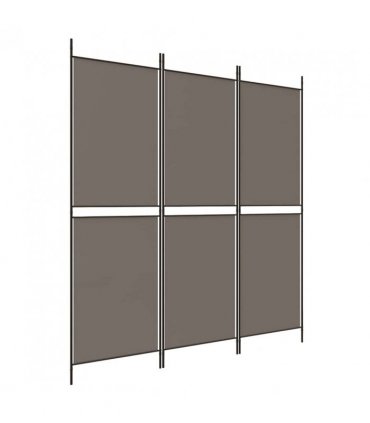 vidaXL 3-Panel Room Divider Anthracite 150x180 cm Fabric — Size: 150 x 180 cm