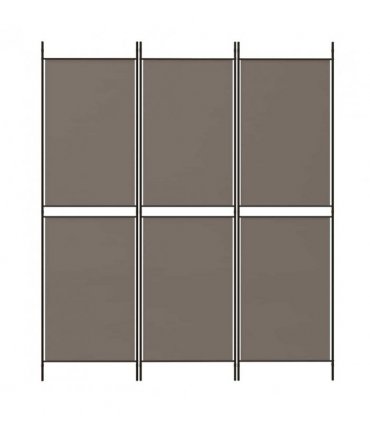 vidaXL 3-Panel Room Divider Anthracite 150x180 cm Fabric — Size: 150 x 180 cm