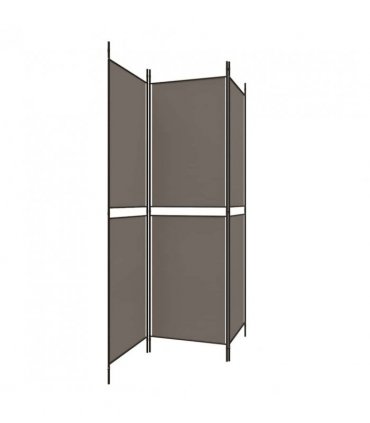 vidaXL 3-Panel Room Divider Anthracite 150x180 cm Fabric — Size: 150 x 180 cm