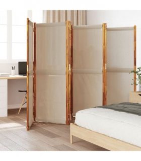 vidaXL 6-Panel Room Divider Taupe 420x180 cm — Size: 420 x 180 cm