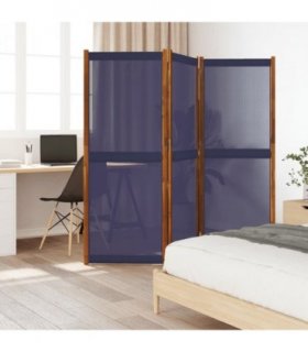vidaXL 3-Panel Room Divider Dark Blue 210x180 cm — Size: 210 x 180 cm