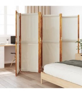 vidaXL 6-Panel Room Divider Light Grey 420x180 cm — Size: 420 x 180 cm