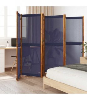 vidaXL 6-Panel Room Divider Dark Blue 420x180 cm — Size: 420 x 180 cm