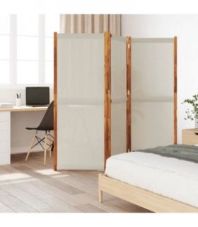 vidaXL 3-Panel Room Divider Light Grey 210x180 cm — Size: 210 x 180 cm