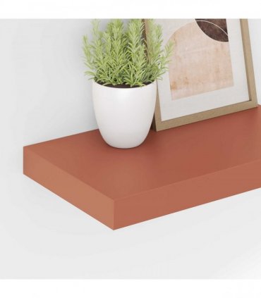 vidaXL Wall Shelf 2 pcs Red 40 x 23.5 x 4 cm Engineered Wood — Size: 40 x 23.5 x 3.8 cm