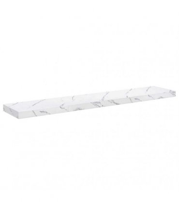 vidaXL Wall Shelf White Marble 120 x 23.5 x 4 cm Engineered Wood — Size: 120 x 23.5 x 3.8 cm