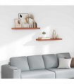 vidaXL Wall Shelf 2 pcs Red 80 x 23.5 x 4 cm Engineered Wood — Size: 80 x 23.5 x 3.8 cm