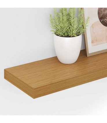 vidaXL Wall Shelf 4 pcs Beige 80 x 23.5 x 4 cm Engineered Wood — Size: 80 x 23.5 x 3.8 cm