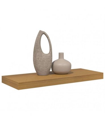vidaXL Wall Shelf Wall-mounted Beige 60 x 23 x 4 cm Engineered Wood — Size: 60 x 23.5 x 3.8 cm