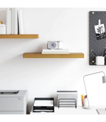 vidaXL Wall Shelf Wall-mounted Beige 60 x 23 x 4 cm Engineered Wood — Size: 60 x 23.5 x 3.8 cm