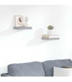 vidaXL Floating Wall Shelves 2 pcs Grey 23x23.5x3.8 cm MDF — Size: 23 x 23.5 x 3.8 cm