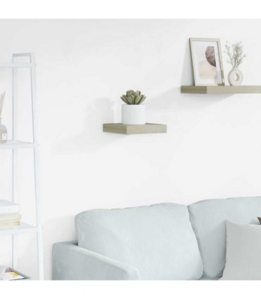 vidaXL Floating Wall Shelf Oak 23x23.5x3.8 cm MDF — Size: 23 x 23.5 x 3.8 cm