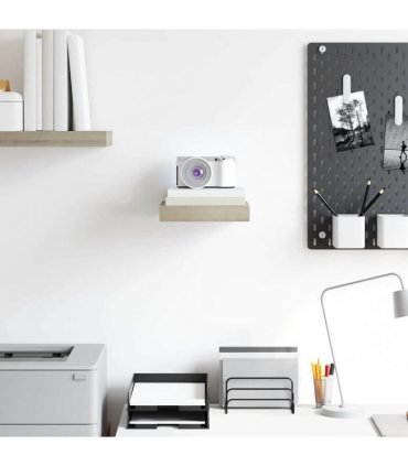 vidaXL Floating Wall Shelf Oak 23x23.5x3.8 cm MDF — Size: 23 x 23.5 x 3.8 cm