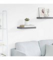 vidaXL Floating Wall Shelf Grey 40x23x3.8 cm MDF — Size: 40 x 23 x 3.8 cm