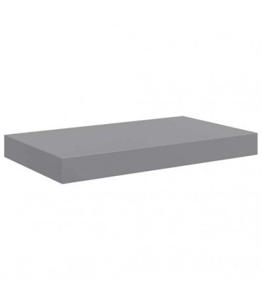 vidaXL Floating Wall Shelf Grey 40x23x3.8 cm MDF — Size: 40 x 23 x 3.8 cm