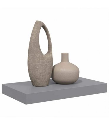vidaXL Floating Wall Shelf Grey 40x23x3.8 cm MDF — Size: 40 x 23 x 3.8 cm