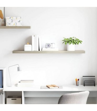 vidaXL Floating Wall Shelf Oak 120x23.5x3.8 cm MDF — Size: 120 x 23.5 x 3.8 cm