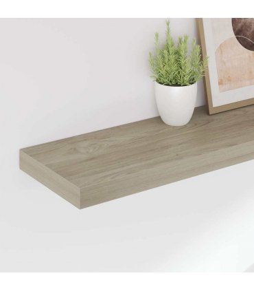 vidaXL Floating Wall Shelf Oak 120x23.5x3.8 cm MDF — Size: 120 x 23.5 x 3.8 cm