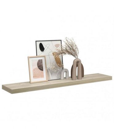 vidaXL Floating Wall Shelf Oak 120x23.5x3.8 cm MDF — Size: 120 x 23.5 x 3.8 cm