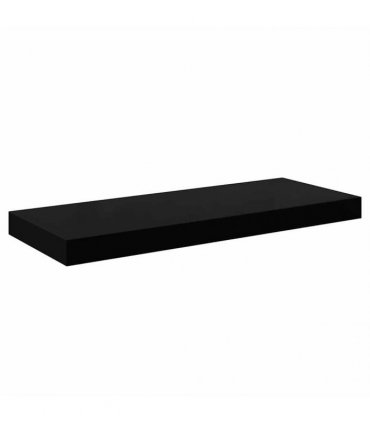 vidaXL Floating Wall Shelf High Gloss Black 60x23.5x3.8 cm MDF — Size: 60 x 23.5 x 3.8 cm