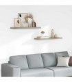 vidaXL Floating Wall Shelves 2 pcs Oak 90x23.5x3.8 cm MDF — Size: 90 x 23.5 x 3.8 cm