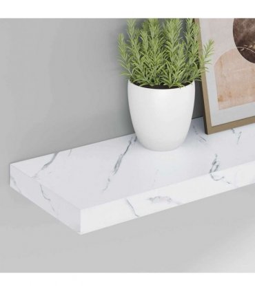 vidaXL Wall Shelf 4 pcs White Marble 80 x 23.5 x 4 cm Engineered Wood — Size: 80 x 23.5 x 3.8 cm