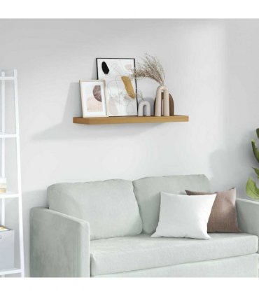 vidaXL Wall Shelf Wall-mounted Brown 90 x 23.5 x 4 cm Engineered Wood — Size: 90 x 23.5 x 3.8 cm