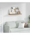 vidaXL Wall Shelf Wall-mounted Brown 90 x 23.5 x 4 cm Engineered Wood — Size: 90 x 23.5 x 3.8 cm