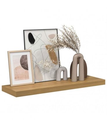 vidaXL Wall Shelf Wall-mounted Brown 90 x 23.5 x 4 cm Engineered Wood — Size: 90 x 23.5 x 3.8 cm
