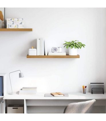 vidaXL Wall Shelf Wall-mounted Brown 90 x 23.5 x 4 cm Engineered Wood — Size: 90 x 23.5 x 3.8 cm