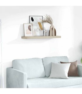 vidaXL Floating Wall Shelf Oak 80x23.5x3.8 cm MDF — Size: 80 x 23.5 x 3.8 cm