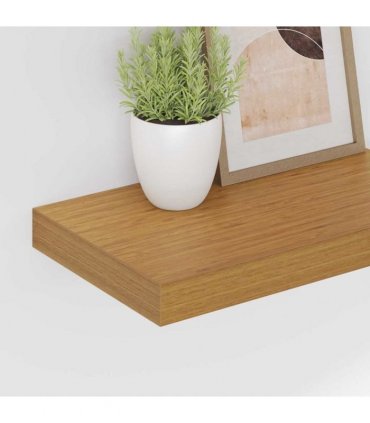 vidaXL Wall Shelf 4 pcs Beige 40 x 23.5 x 4 cm Engineered Wood — Size: 40 x 23.5 x 3.8 cm