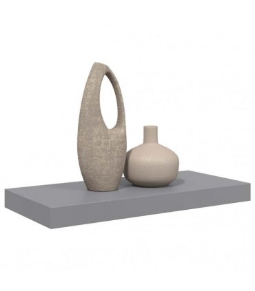 vidaXL Floating Wall Shelf Grey 50x23x3.8 cm MDF — Size: 50 x 23 x 3.8 cm