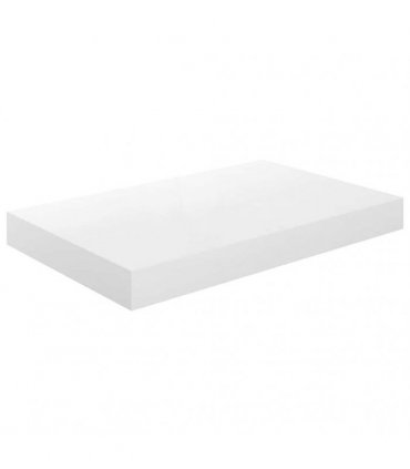 vidaXL Floating Wall Shelf High Gloss White 40x23x3.8 cm MDF — Size: 40 x 23 x 3.8 cm