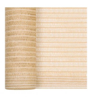 vidaXL Privacy Net Beige 1.2x50 m HDPE 75 g/m² — Size: 1.2 x 50 m (75 g)