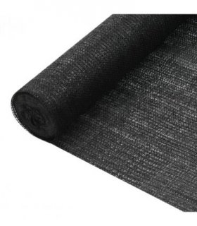 vidaXL Privacy Net Black 1.2x10 m HDPE 75 g/m² — Size: 1.2 x 10 m (75 g)
