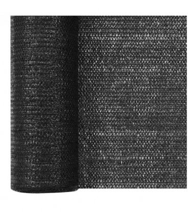 vidaXL Privacy Net Black 1.2x10 m HDPE 75 g/m² — Size: 1.2 x 10 m (75 g)