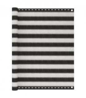 vidaXL Balcony Screen HDPE 120x500 cm Anthracite and White — Size: 120 x 500 cm