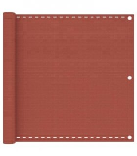 vidaXL Balcony Screen Terracotta 90x400 cm HDPE — Size: 90 x 400 cm