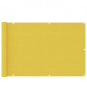 vidaXL Balcony Screen Yellow 90x400 cm HDPE — Size: 90 x 400 cm