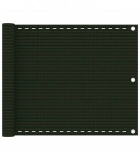 vidaXL Balcony Screen Dark Green 75x500 cm HDPE — Size: 75 x 500 cm