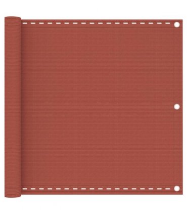 vidaXL Balcony Screen Terracotta 90x600 cm HDPE — Size: 90 x 600 cm
