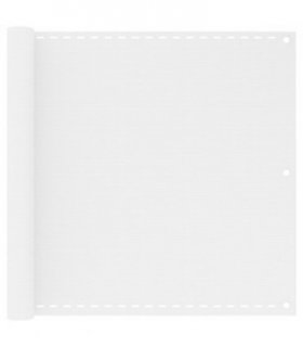 vidaXL Balcony Screen White 90x500 cm HDPE — Size: 90 x 500 cm