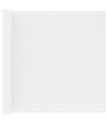 vidaXL Balcony Screen White 90x500 cm HDPE — Size: 90 x 500 cm