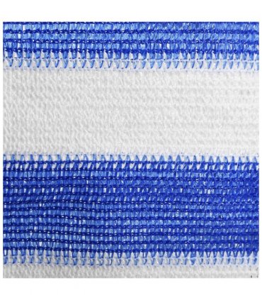 vidaXL Balcony Screen Blue and White 90x500 cm HDPE — Size: 90 x 500 cm