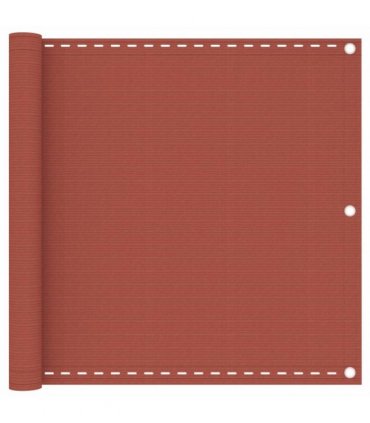 vidaXL Balcony Screen Terracotta 90x300 cm HDPE — Size: 90 x 300 cm